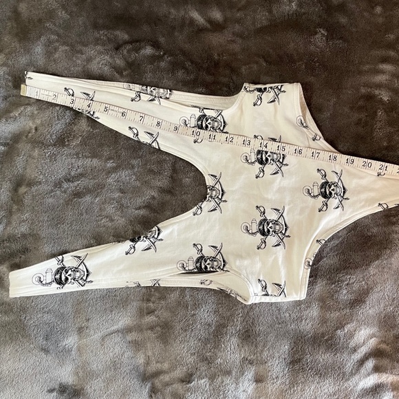 Pirate Swim Suit Thong. Pirates Treasure Body Suit. Over tights Work out Gear. - Picture 8 of 12
